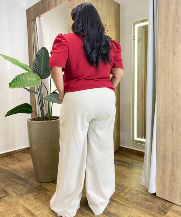 Blusa Feminina Manga Princesa Belly Vinho - Fernanda Ramos Store