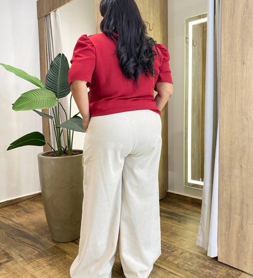Blusa Feminina Manga Princesa Belly Vinho - Fernanda Ramos Store
