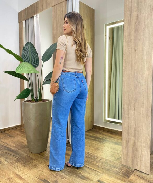 Blusa Feminina Milena Manga Curta Modal com Pedrarias Bege - Fernanda Ramos Store