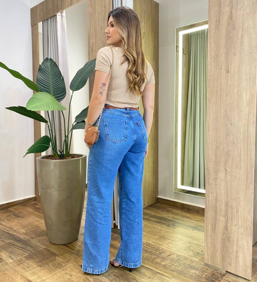 Blusa Feminina Milena Manga Curta Modal com Pedrarias Bege - Fernanda Ramos Store