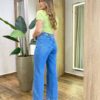Blusa Feminina Milena Manga Curta Modal com Pedrarias Verde - Fernanda Ramos Store