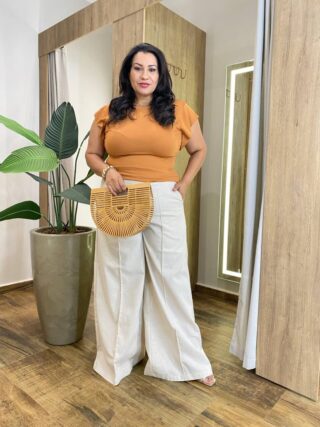 Blusa Feminina Tee Muscle Plus Caramelo - Fernanda Ramos Store