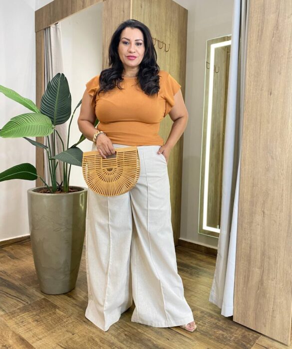 Blusa Feminina Tee Muscle Plus Caramelo - Fernanda Ramos Store