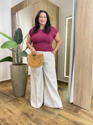 Blusa Feminina Tee Muscle Plus Marsala - Fernanda Ramos Store