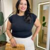 Blusa Feminina Tee Muscle Plus Preta - Fernanda Ramos Store