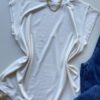 Blusa Feminina Tee Muscle Sabrina Gola Alta Branca - Fernanda Ramos Store