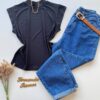 Blusa Feminina Tee Muscle Sabrina Gola Alta Preta - Fernanda Ramos Store