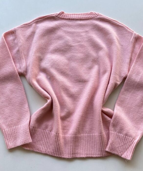 Blusa Manga Longa Feminina Anne Tricot Modal Detalhe Flor Rosa - Fernanda Ramos Store