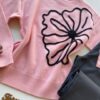 Blusa Manga Longa Feminina Anne Tricot Modal Detalhe Flor Rosa - Fernanda Ramos Store