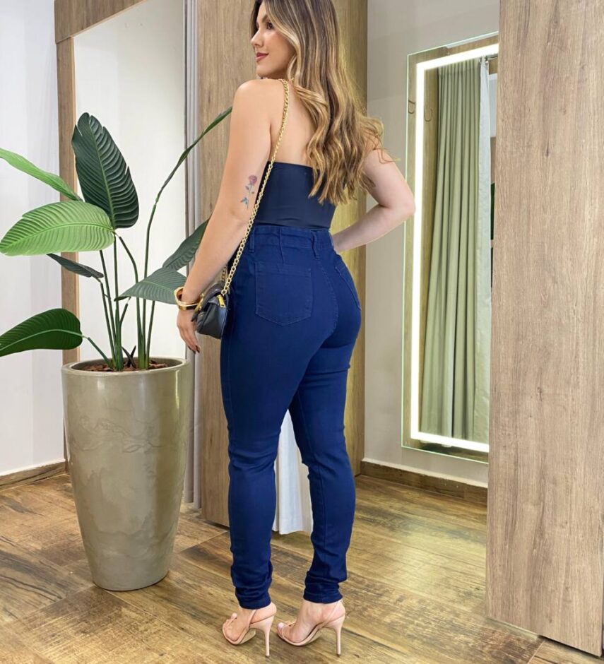 Calça Feminina Jeans Escuro Morgana Skinny 26966VM - Fernanda Ramos Store