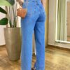 Calça Feminina Jeans Médio Wide Leg Verônica 016623 - Fernanda Ramos Store