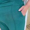 Calça Feminina Pantalona Detalhe Frizo e Amarração Verde - Fernanda Ramos Store