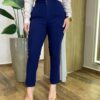 Calça Feminina Social Caroline com Elástico Azul Marinho - Fernanda Ramos Store