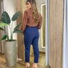 Camisa Feminina Social Amber Manga Longa com Botões Marrom AC99133 - Fernanda Ramos Store