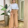 Camisa Feminina Social Ashiley Manga Longa Off White - Fernanda Ramos Store