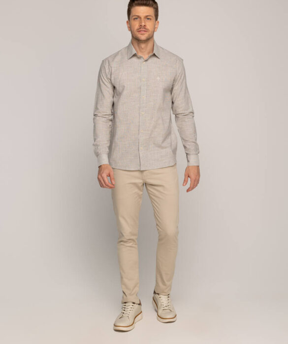 Camisa Masculina Caw Manga Longa Listrada 12444 - Fernanda Ramos Store