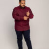 Camisa Masculina Caw Vercelli Manga Longa Bordo 12426 - Fernanda Ramos Store