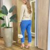 Cardigan Anne Manga Longa Modal com Botões Bege - Fernanda Ramos Store
