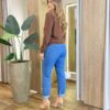 Cardigan Anne Manga Longa Modal com Botões Marrom - Fernanda Ramos Store