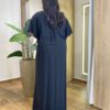 Chemise Longo sem Bojo Plus Viscolinho Manga Curta Ampla Preto - Fernanda Ramos Store