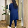 Conjunto Feminino Moletinho Cardigan Regata e Calça Azul - Fernanda Ramos Store