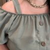 Conjunto Feminino Plus Cropped e Calça com Amarração Verde Oliva - Fernanda Ramos Store
