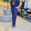 Conjunto Maia Feminino Viscolinho Blusa e Calça Azul - Fernanda Ramos Store