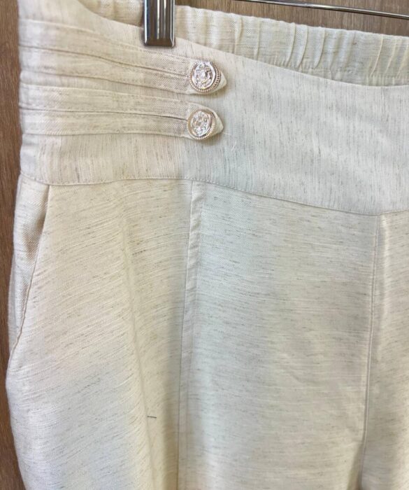 Conjunto Maia Feminino Viscolinho Plus Blusa e Calça Bege - Fernanda Ramos Store
