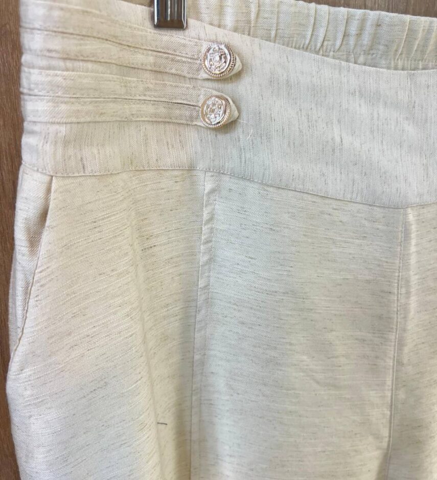 Conjunto Maia Feminino Viscolinho Plus Blusa e Calça Bege - Fernanda Ramos Store