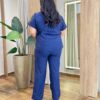 Conjunto Maia Feminino Viscolinho Plus Blusa e Calça Azul - Fernanda Ramos Store
