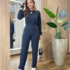 Conjunto Moletinho Pérola Blusa Manga Longa e Calça Preto - Fernanda Ramos Store