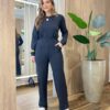Conjunto Moletinho Pérola Blusa Manga Longa e Calça Preto - Fernanda Ramos Store