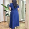 Conjunto Viscolinho Plus Blusa Manga Curta e Saia Longa Azul - Fernanda Ramos Store