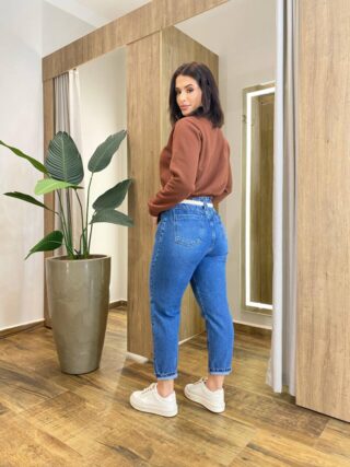 Moletom Flanelado Cropped com Gola Caramelo - Fernanda Ramos Store