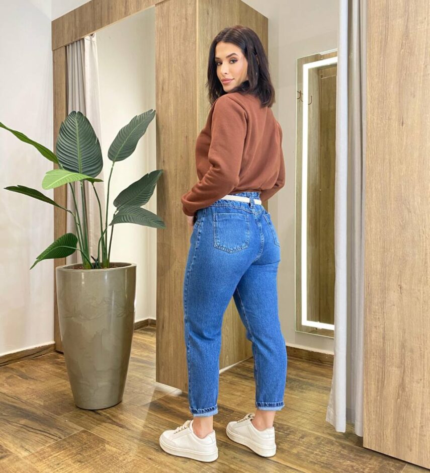 Moletom Flanelado Cropped com Gola Caramelo - Fernanda Ramos Store