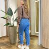 Moletom Flanelado Cropped com Gola Marrom - Fernanda Ramos Store