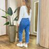 Moletom Flanelado Cropped com Gola Off White - Fernanda Ramos Store