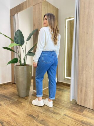 Moletom Flanelado Cropped com Gola Off White - Fernanda Ramos Store
