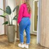 Moletom Flanelado Cropped com Gola Pink - Fernanda Ramos Store