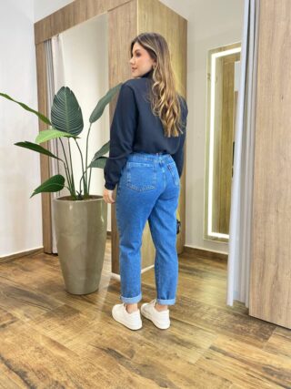 Moletom Flanelado Cropped com Gola Preto - Fernanda Ramos Store