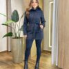 Parka Feminina Manga Longa Brenda Peluciada e Detalhes Preta - Fernanda Ramos Store