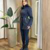 Parka Feminina Manga Longa Brenda Peluciada e Detalhes Preta - Fernanda Ramos Store