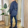Parka Feminina Manga Longa Brenda Peluciada e Detalhes Preta - Fernanda Ramos Store