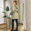 Parka Feminina Manga Longa Brenda Peluciada e Detalhes Verde Musgo - Fernanda Ramos Store