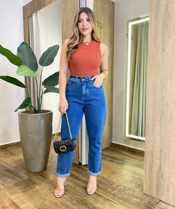 Regata Feminina Canelada Mary Coral - Fernanda Ramos Store