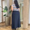 Saia Longa Feminina Plus com Bolsos e Amarração Preta - Fernanda Ramos Store