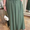 Saia Longa Feminina Plus com Bolsos e Amarração Verde Militar - Fernanda Ramos Store