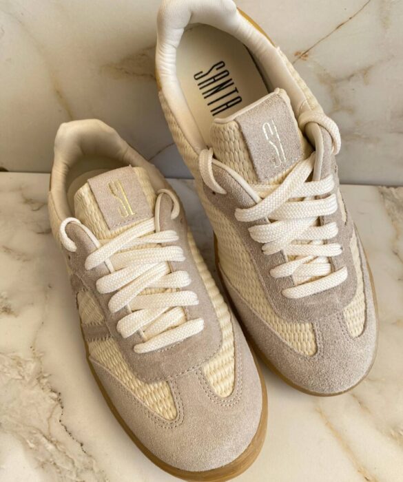 Tênis Feminino Camurça com Textura Cinza - Fernanda Ramos Store