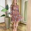 Vestido Curto LuLu sem Bojo Tule Estampado - Fernanda Ramos Store