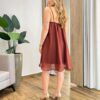 Vestido Feminino Claire Curto Boho sem Bojo Marrom - Fernanda Ramos Store